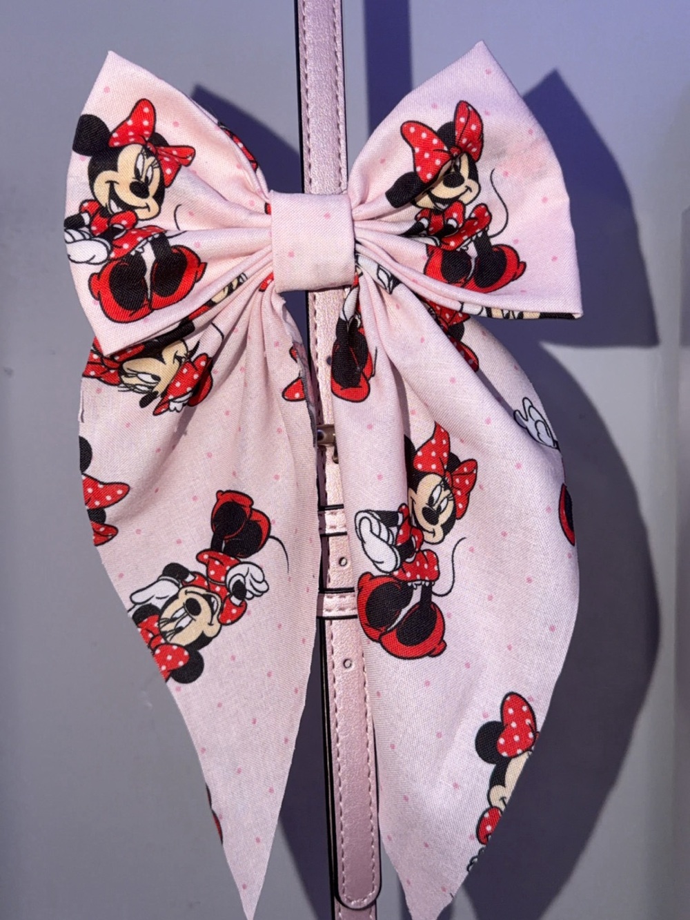 Kids Pink Minnie Bow Hair Clip - Classic Character Print